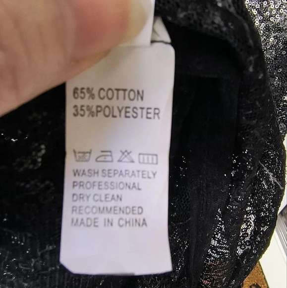 Women's Floor Length, Long Sleeve, Sheer, Goth Whimsigoth Sequin Evening Gown, L - Picture 7 of 11